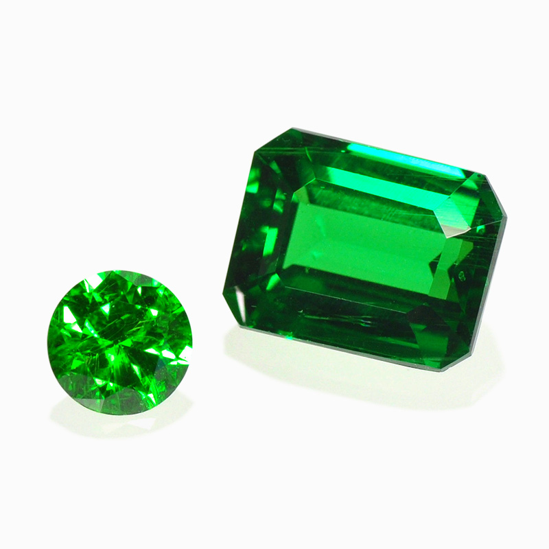 トップジェムクオリティ-緑色ガーネット—デマントイドとツァボライト-ハナジマの宝石