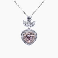 ファンシーパープルピンクのダイヤモンドのネックレス 01