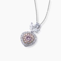 ファンシーパープルピンクのダイヤモンドのネックレス 03