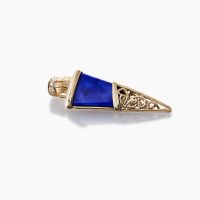 「夜空の宝石」ラピスラズリ(lapis lazuli)のペンデュラムモチーフのペンダントトップネックレス 02