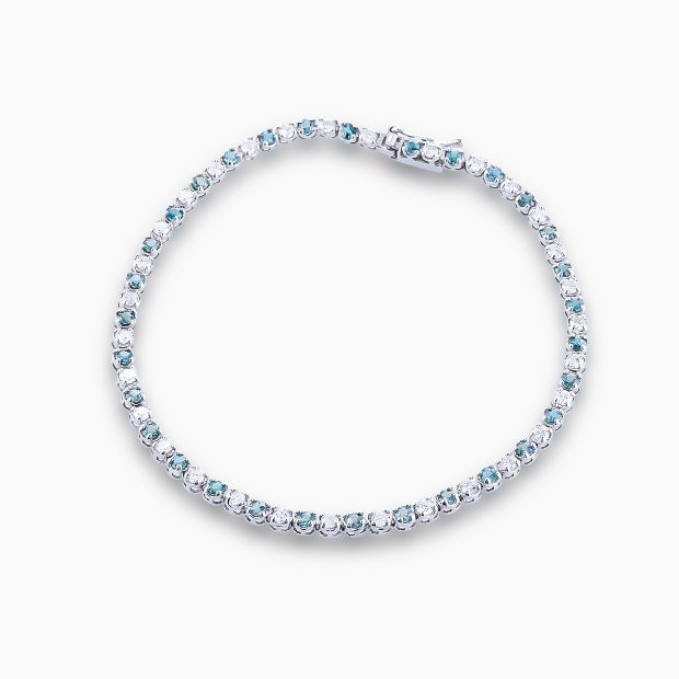 合計2ct超えのアレキサンドライトを贅沢に60ピ-ス使用したプラチナダイヤモンドブレスレット 04