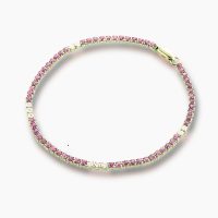 合計2ct超えのアレキサンドライトを贅沢に60ピ-ス使用したK18PGダイヤモンドブレスレット　02